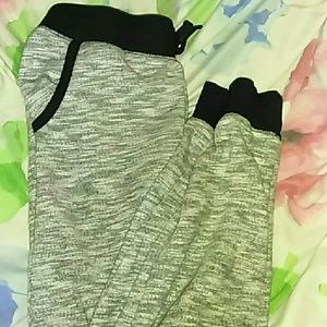 Grey and black joggers